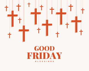 Good friday blessings wishes social media post and banner vector file
