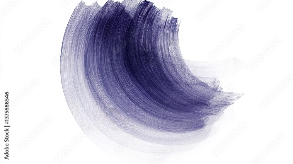 Aufkleber Gradient Flow: Abstract Circular Design with Soft Pencil Strokes and Translucent Overlay on White