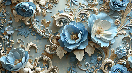 Fairytale Rococo Floral Design with Classic Charm