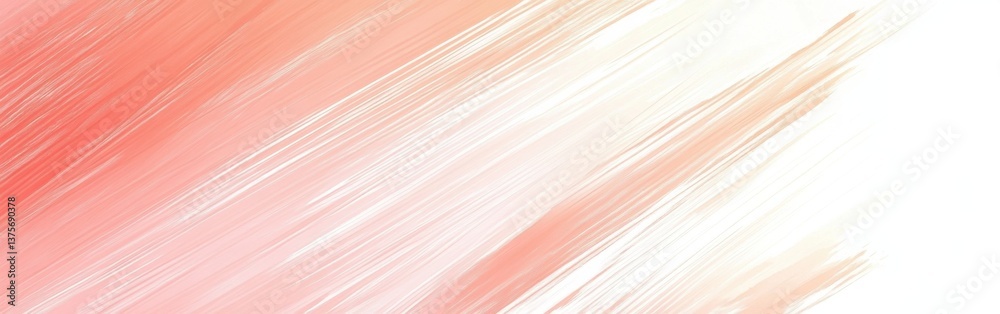 Poster minimalist pastel gradient pencil strokes art background in peach and white. creative abstract backd