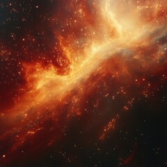 Fototapeta premium Vast Colorful Cosmic Nebula with Stars and Gas Clouds in Space