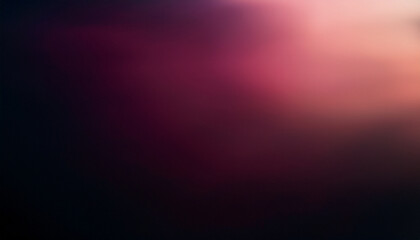 Abstract mocha mousse-red color light ultraviolet gradient radiance soft texture on dark black background. Neon blur glow. Color light overlay. Copy space.