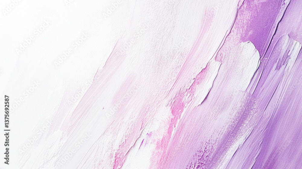 Poster elegant white canvas with delicate lavender and white brush strokes creating a textured abstract art