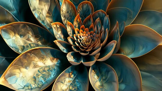 Abstract patterns inspired by nature's symmetry and fractal geometry, exploring patterns found in leaves, shells, and flowers