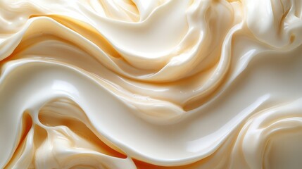 Fototapeta premium Creamy Swirls of Delicious Mayonnaise Texture Background Image for Food Packaging Design