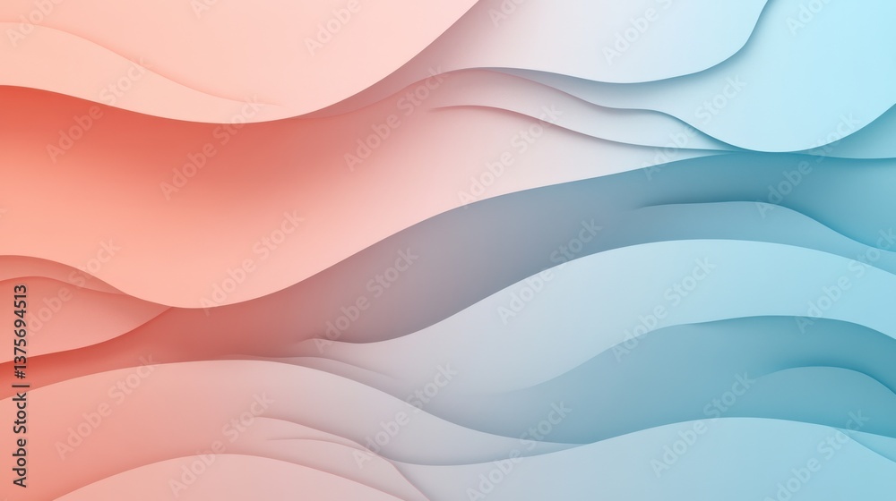 Poster elegant background with a smooth gradient transition and a layered, paper-cut effect creating a visu