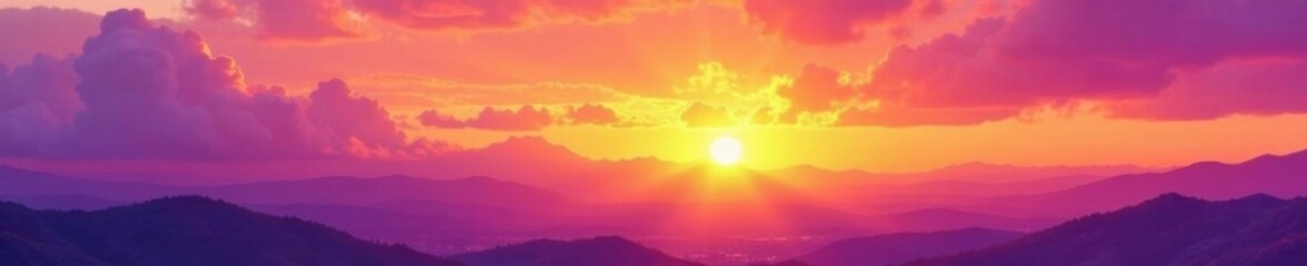 Obraz premium Abstract watercolor sunset sky orange purple backgrounds, orange, watercolor art, sky colors