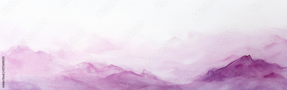 Aufkleber muted pink abstract pencil stroke layers creating a textured watercolor mountain range illusion on r
