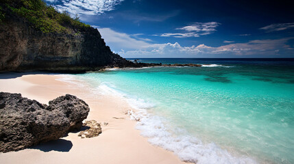 Obraz premium Exploring hidden beaches offers a serene getaway from tourist hotspots.