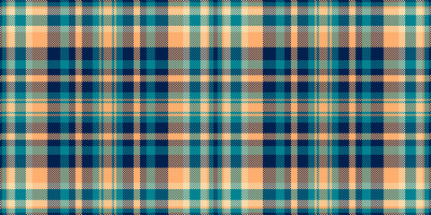 Seamless teal and peach plaid pattern.  Perfect for textile design, website backgrounds, or crafting projects.  This vibrant, textured image evokes a sense of warmth and style.