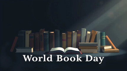 Words Illuminate the Dark Sky, Honoring World Book Day.
