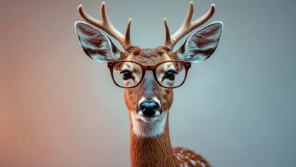  Deer wearing glasses,animal portrait,nature,wildlife © Dido