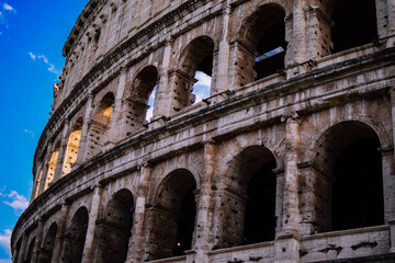 Fototapeta premium Colosseum, iconic historical monument in Rome, Italy 