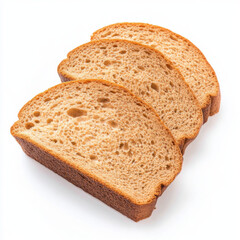 slice of loaf, different angles, on a white background,