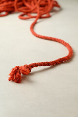 Natural jute rope displayed for shibari art and traditional Japanese bondage