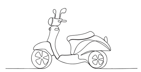 Motircycle line art
