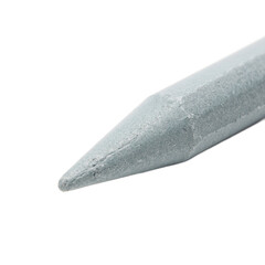 Sleek grey pencil with sharp tip on white background Perfect for design creativity and education concepts