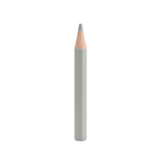 Sleek grey pencil with sharp tip on white background Perfect for design creativity and education concepts