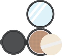ファンデーションのコンパクトのイラスト素材