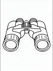 Binoculars Coloring Page