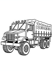 Military Truck Coloring Page