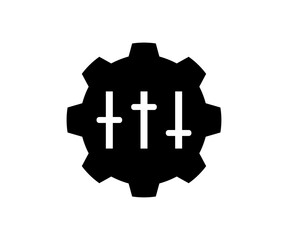 Setting icon, cog, gear, help options account, settings, cogwheel, gear element. Black gear wheel icons on white background vector design and illustration.

