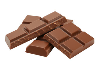 A stack of milk chocolate squares