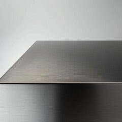 Sleek metallic surface with minimalist design