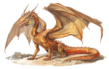PNG  Majestic dragon fantasy illustration