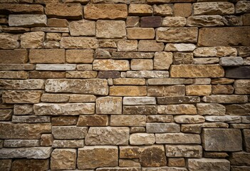 Obraz premium A close up of a stone wall with a brown background.