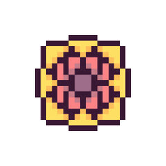 abstract shape retro pixel art