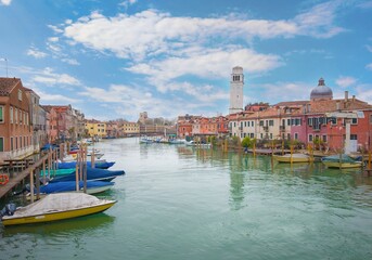 Fototapeta premium Venice, Italy - The city on the sea, with the most characteristic places and touristic attractions in the world. Here in particular a landmark view.