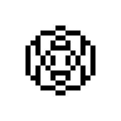 abstract shape retro pixel art