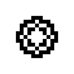 abstract shape retro pixel art