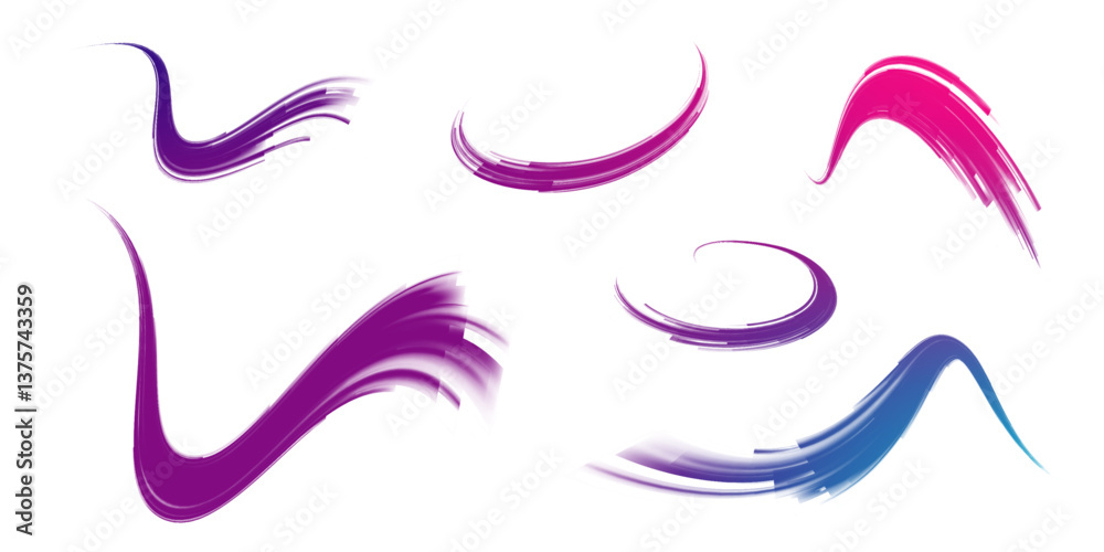 Wall mural png futuristic technological style. png abstract background with speed lines. neon color rays vector