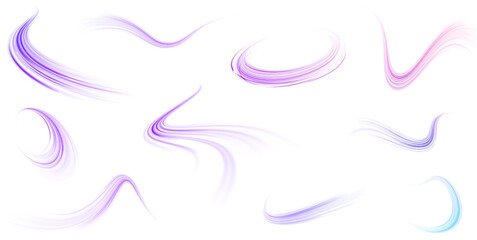 Png futuristic technological style. Png abstract background with speed lines. Neon color rays vector abstract background. The light lines of the road a blue light background creating of movement	
