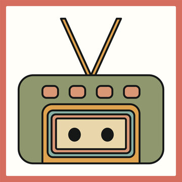recommend clip art: radio retro design vector 70