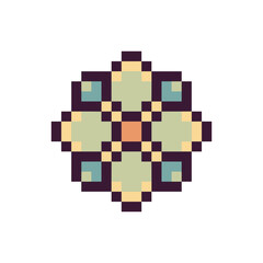 abstract shape retro pixel art