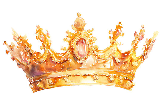 A golden crown with watercolor effect and a large oval gem at the center on a black backgroundkayum12196@gmail.com