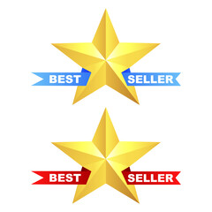 Best of the best icon. Bestseller sign with star. Vector illustration