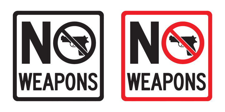No firearms sign Vector