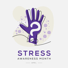 Fototapeta premium Stress Awareness Month, held on April.