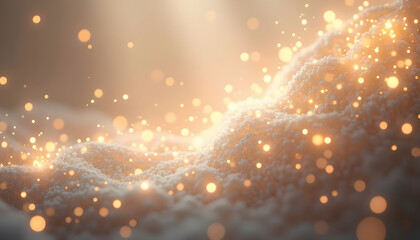 Light, translucent particles floating and swirling across the screen in soft, airy patterns. 