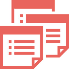 Obraz premium sticky notes flat line web icon concept