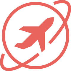 Fototapeta premium travel the world flat line web icon concept