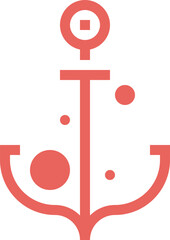 sea voyage flat line web icon concept