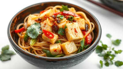 Noodles images, Steaming Hot Asian Noodle Soup with Fresh Vegetables – Spicy & Flavorful Ramen Bowl