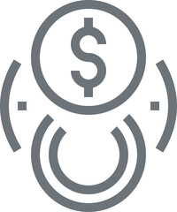 Obraz premium currency exchange flat line web icon concept