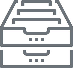 archives flat line web icon concept