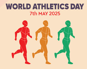 Celebrate World Athletics Day on 7th May 2025 with these running silhouettes.
